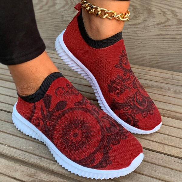 

Low Top Slip On Sneakers, Red