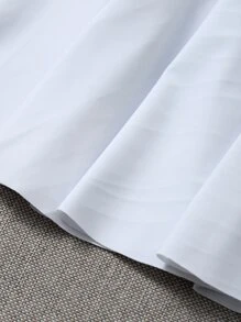 Falda de playa de unicolor con volantes para mujer - Blanco - Ver 3