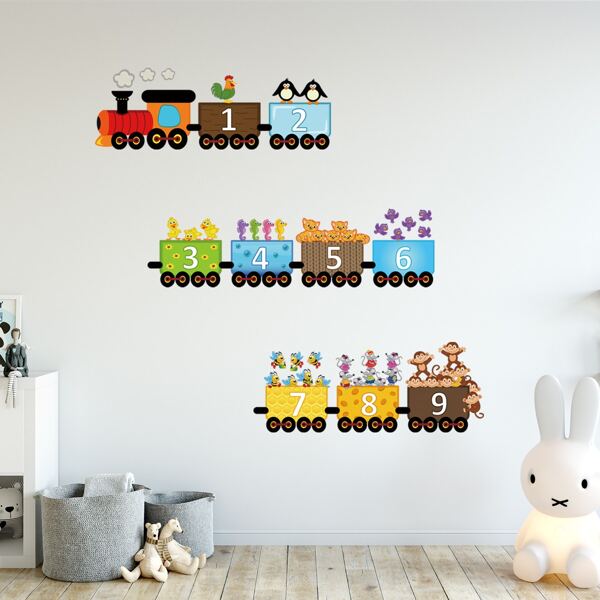

Kids Cartoon Train Wall Sticker, Multicolor