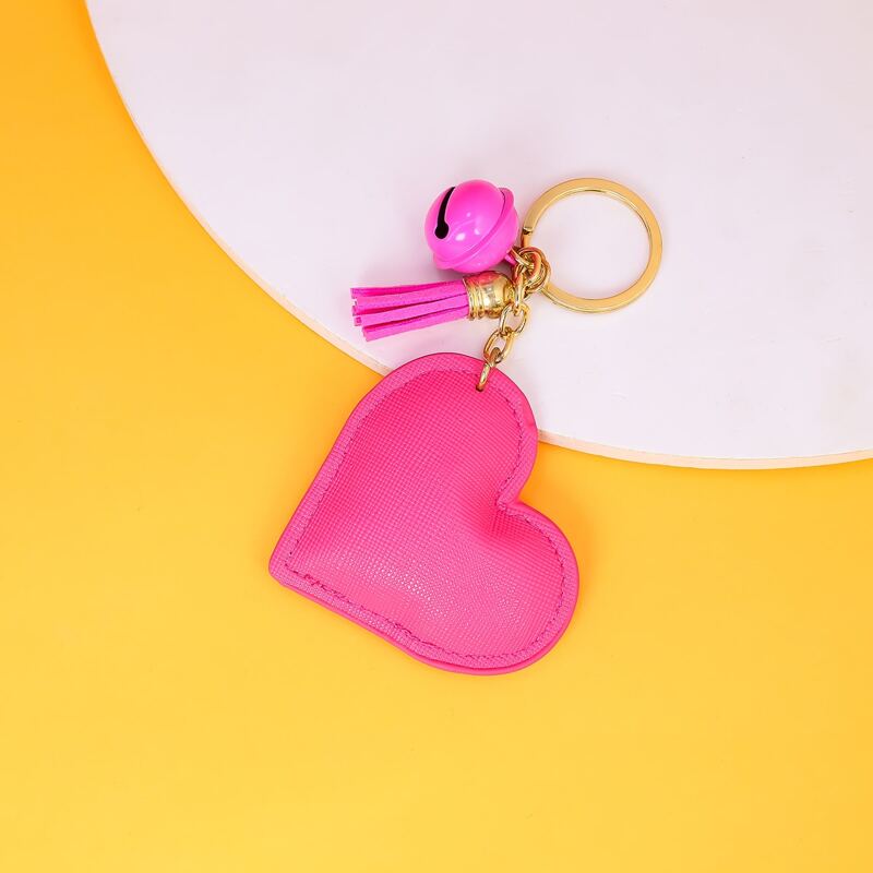

Heart Charm Keychain, Red