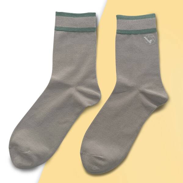 

Men Striped Pattern Socks, Grey