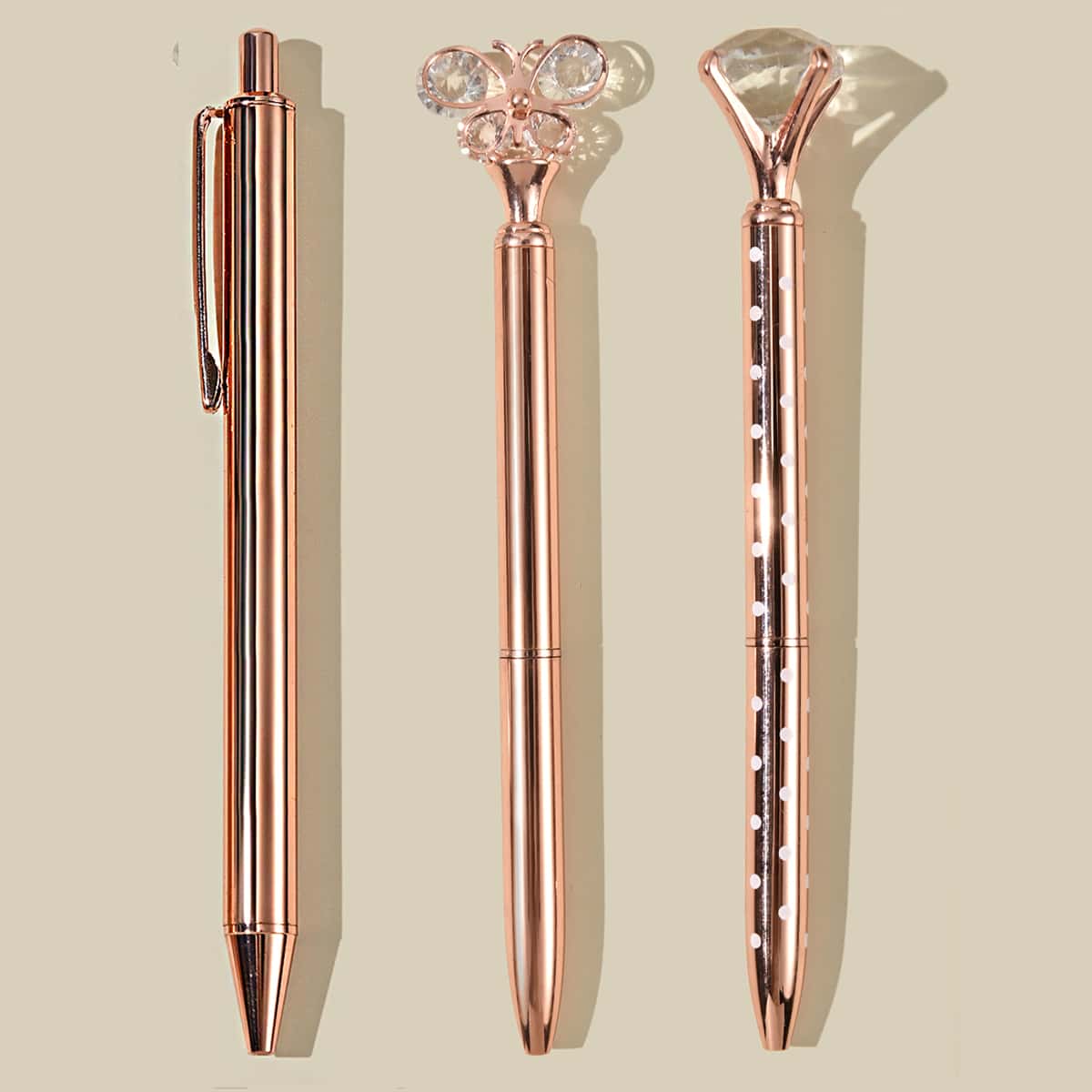 

3pcs Metal Ballpoint Pen, Black