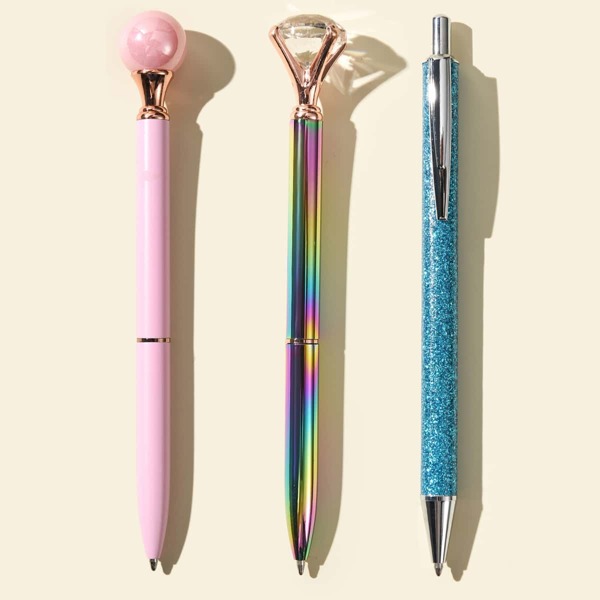 

3pcs Metal Ballpoint Pen, Black