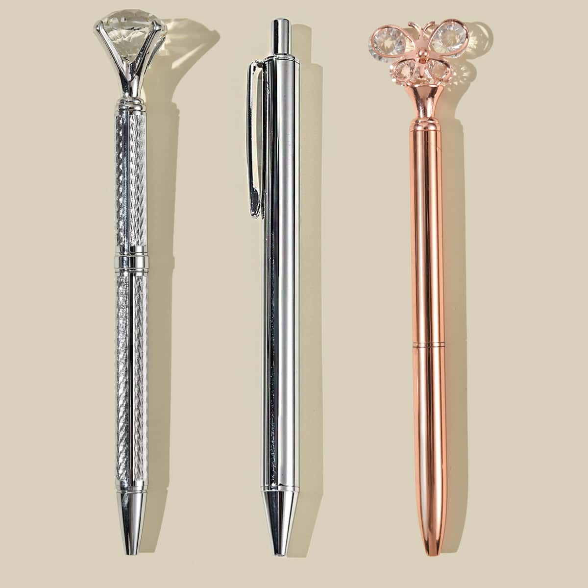 

3pcs Metal Ballpoint Pen, Black