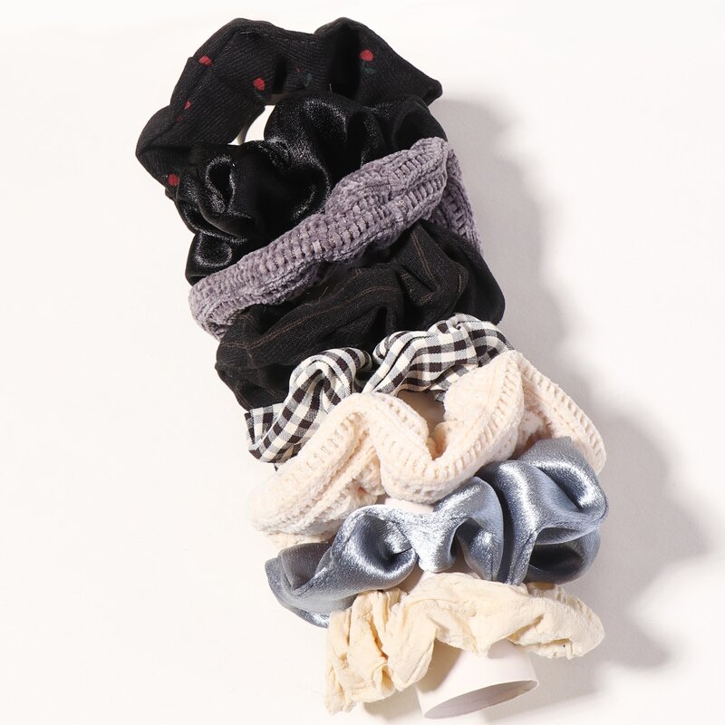 

8pcs Polka Dot Pattern Scrunchie, Multicolor
