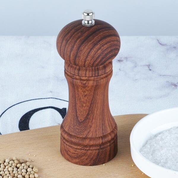 

1pc Wood Grain Pepper Grinder, Coffee brown