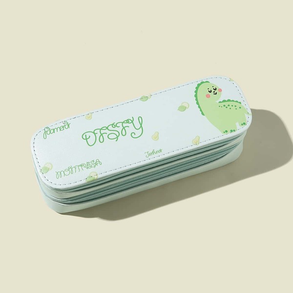 

Cartoon Graphic Pencil Case, Mint green