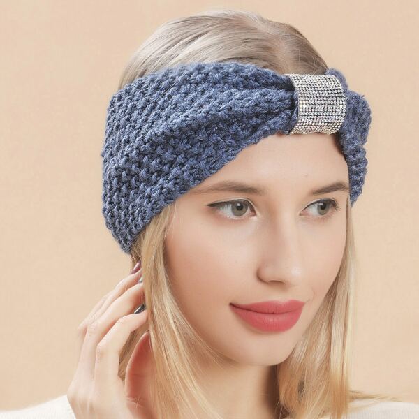 

Rhinestone Detail Headband, Blue