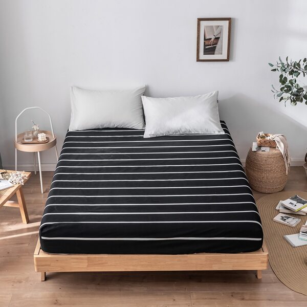 

Наматрасник с полосатым узором, Чёрный