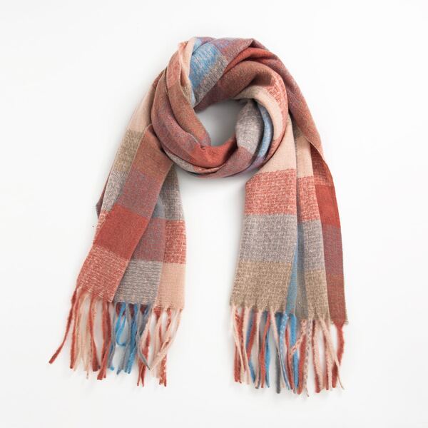 

Plaid Pattern Scarf, Multicolor