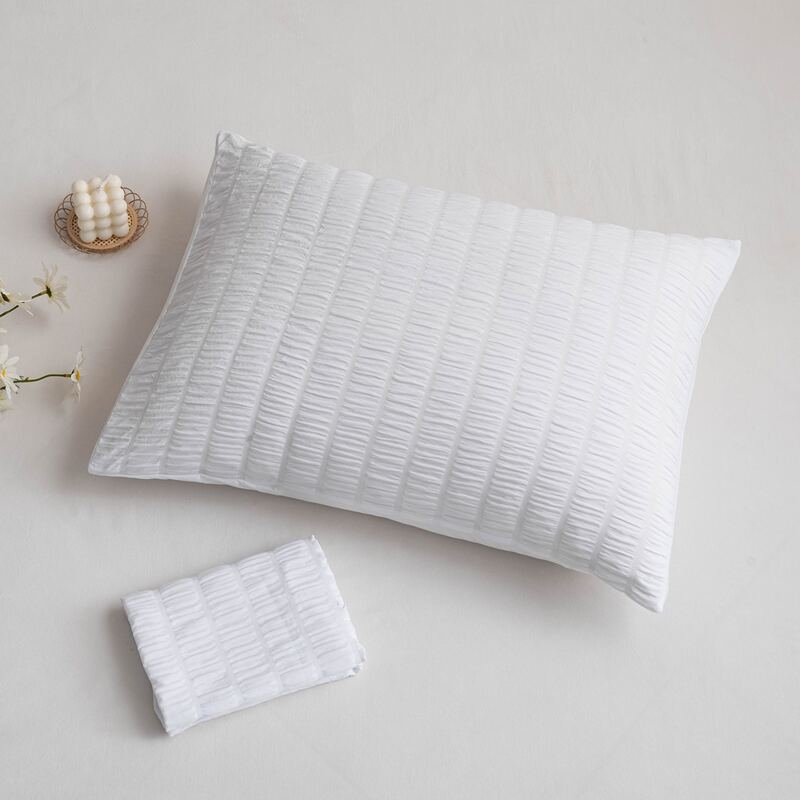 

1pair Solid Color Pillowcase Without Filler, White