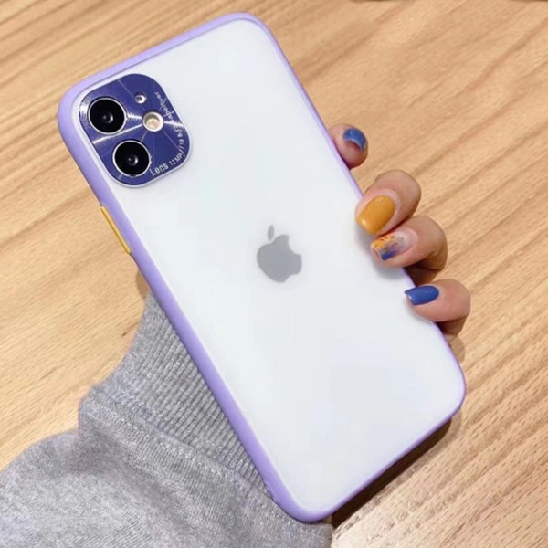 

Contrast Frame Transparent iPhone Case, Lilac purple