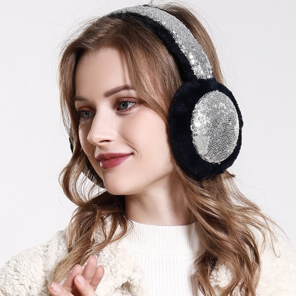 

Sequin Decor Plush Earmuff, Multicolor