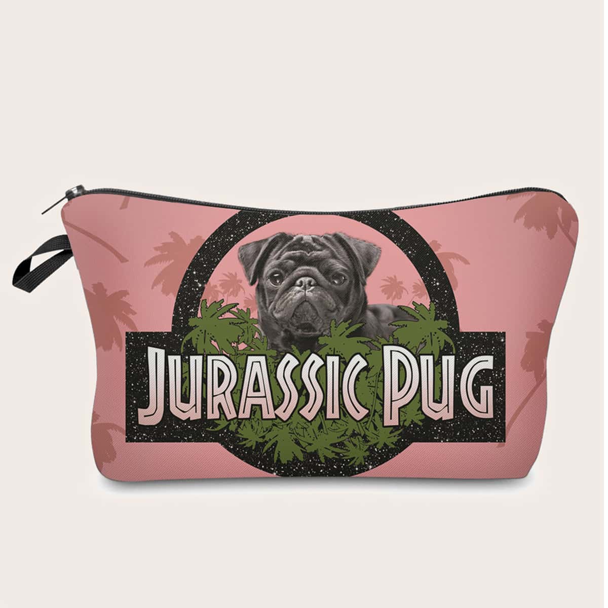 

Dog & Letter Graphic Makeup Bag, Multicolor