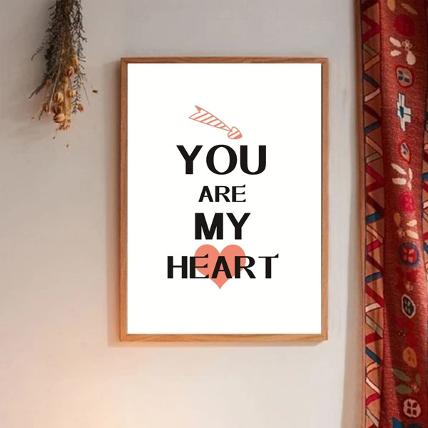 

Slogan Graphic Wall Painting Without Frame, White