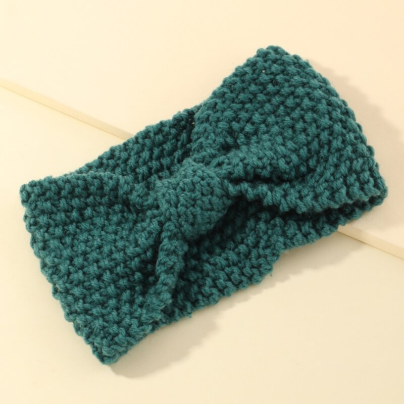 

Simple Knit Headband, Dark green