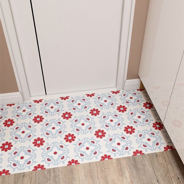 

10pcs Vintage Pattern Tile Sticker, Multicolor