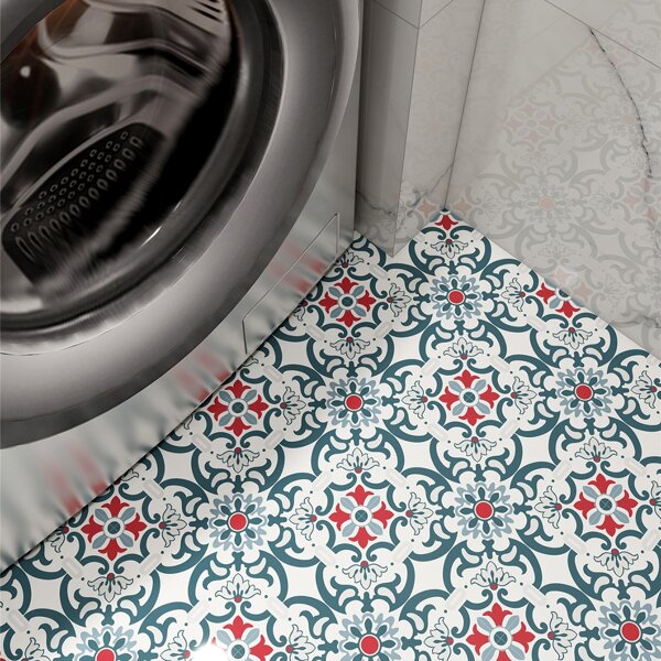 

10pcs Vintage Pattern Tile Sticker, Multicolor