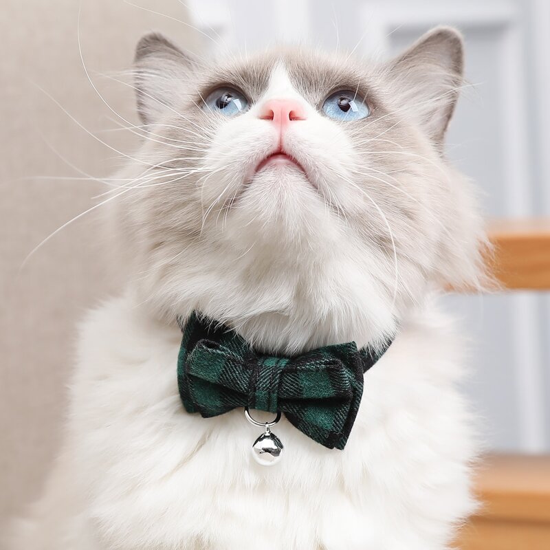 

1pc Plaid Cat Bow Tie, Multicolor