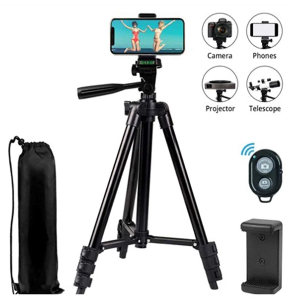 

1pc Adjustable Tripod Holder Without Bluetooth, Black