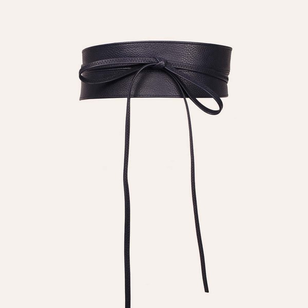 

Plus Wrap Wide Belt, Navy blue