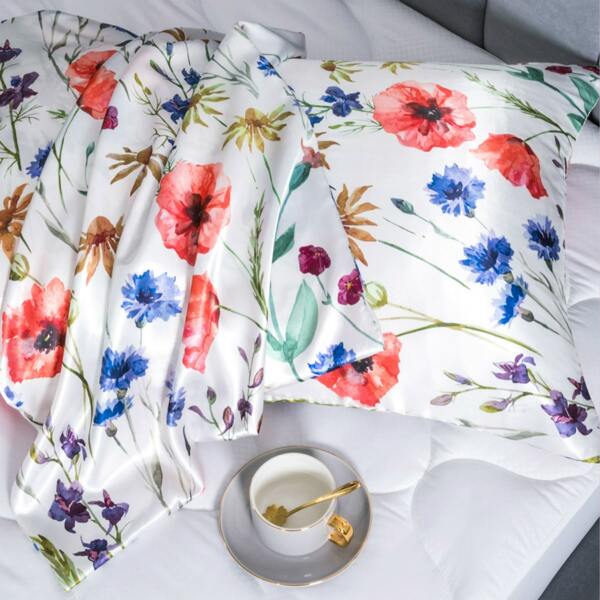 

1pair Flower Print Pillowcase Without Filler, Multicolor