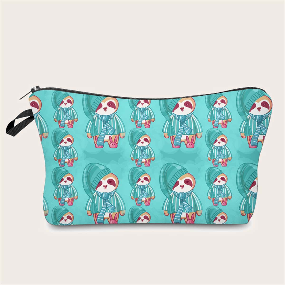 

Sloth Print Makeup Bag, Multicolor