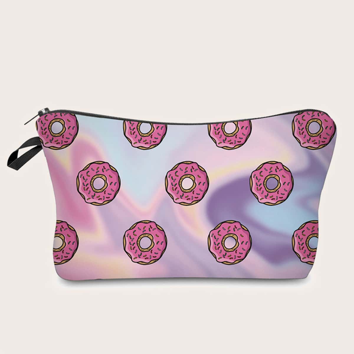 

Donuts Print Makeup Bag, Multicolor