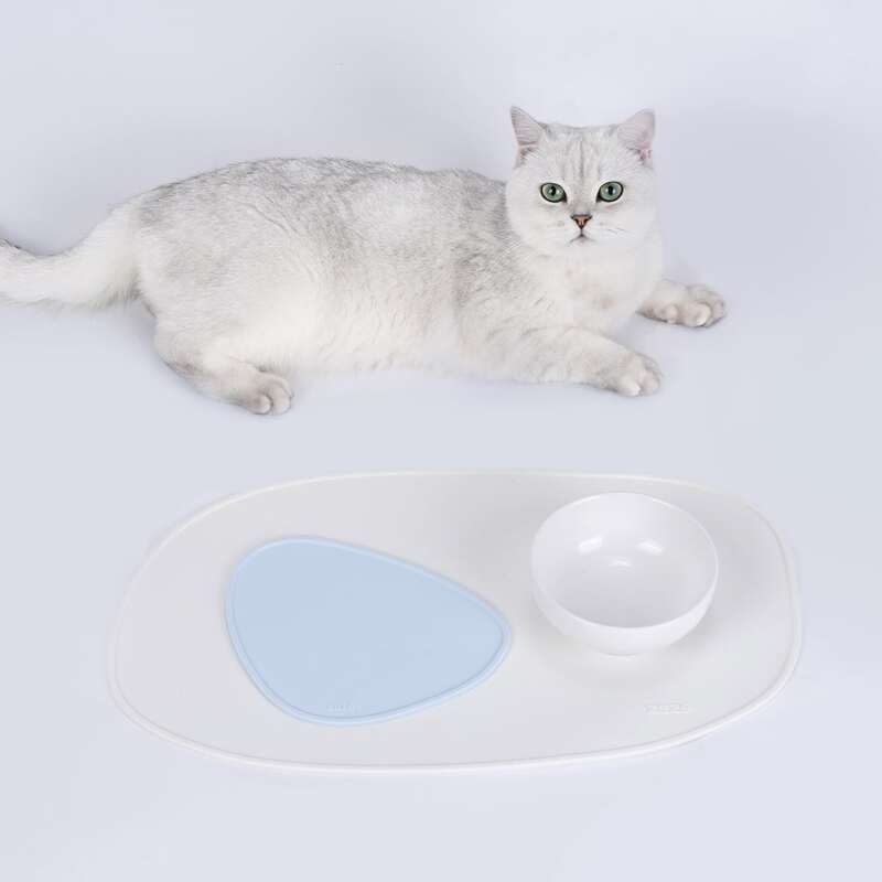 

2pcs Solid Cat Placemat, White
