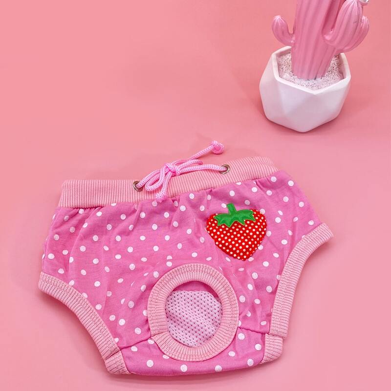 

Polka Dot Dog Sanitary Pant, Pink