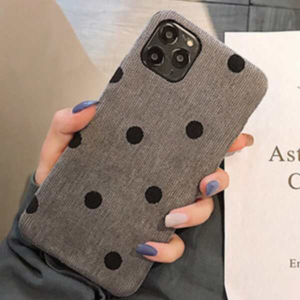 

Polka Dot iPhone Case, Dark grey