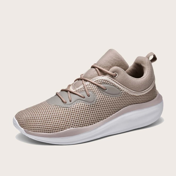 

Men Lace-up Front Wide Fit Sneakers, Khaki
