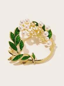 Faux Pearl Brooch - Vàng - Xem 1