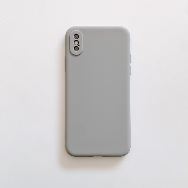

1шт однотонный чехол для iPhone, Серый