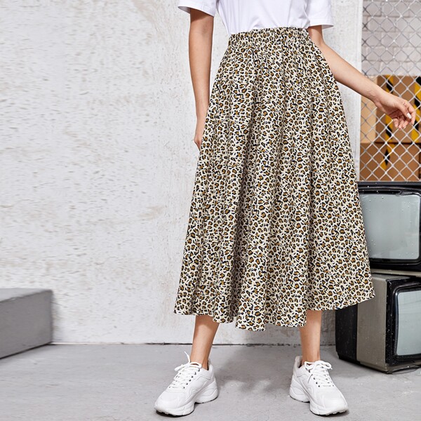 

Leopard Print Skirt, Multicolor