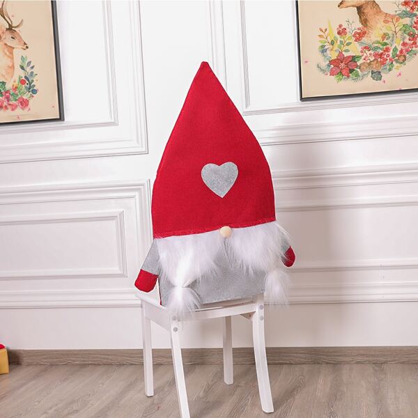 

1pc Christmas Design Chair Cover, Red