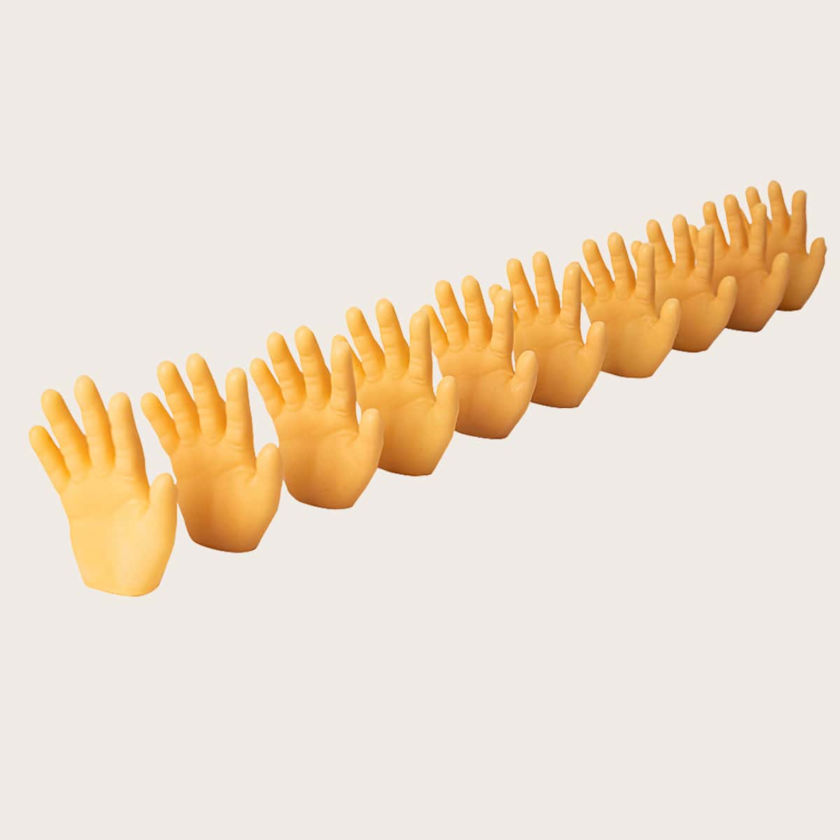 

10pcs Right Hand shape Domino Toy, Yellow