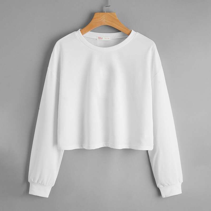 

Solid Drop Shoulder Tee, White
