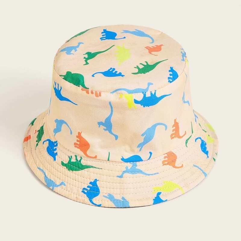 

Dinosaur Pattern Bucket Hat, Multicolor