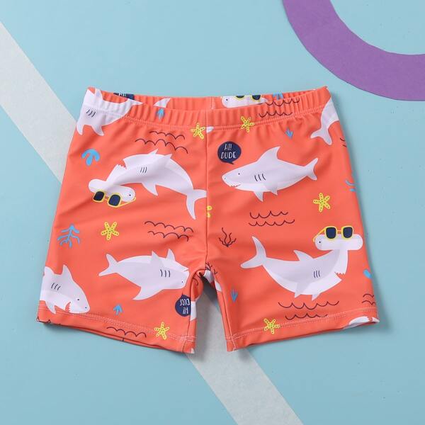 

Toddler Boys Shark Print Swim Shorts, Multicolor