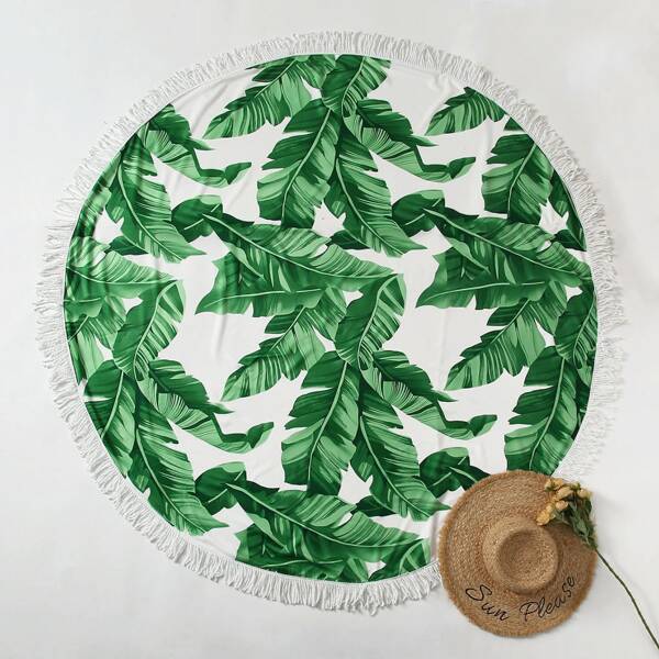 

Tropical Round Beach Blanket, Multicolor