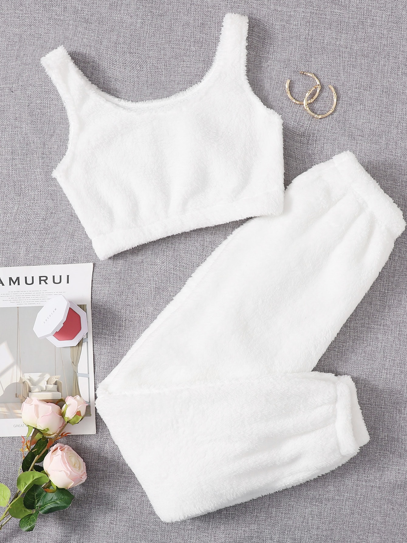 Flannel Tank Top & Pants Lounge Set thumbnail