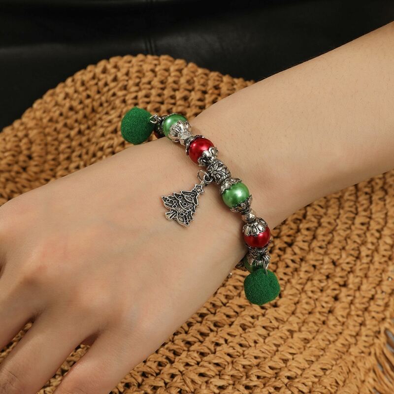 

Christmas Tree Beaded Bracelet, Multicolor