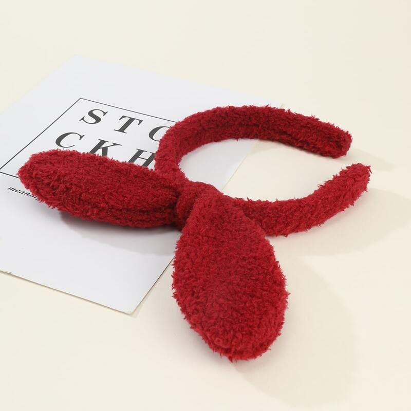 

Fluffy Ear Hair Hoop, Red