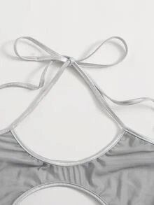 Criss Cross Bralette - Silver - View 4