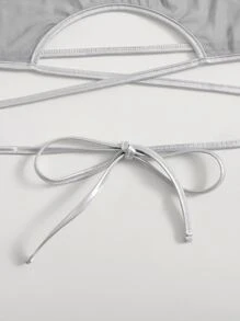 Criss Cross Bralette - Silver - View 5
