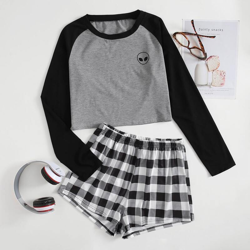 

Gingham Shorts PJ Set, Multicolor
