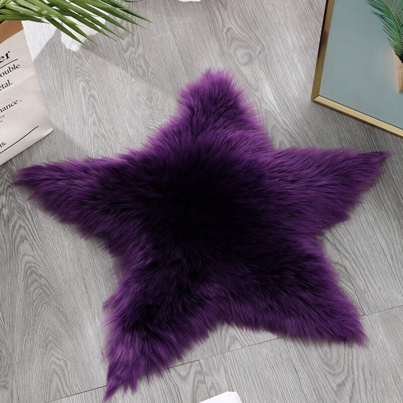 

Star Shaped Plush Carpet, Purple