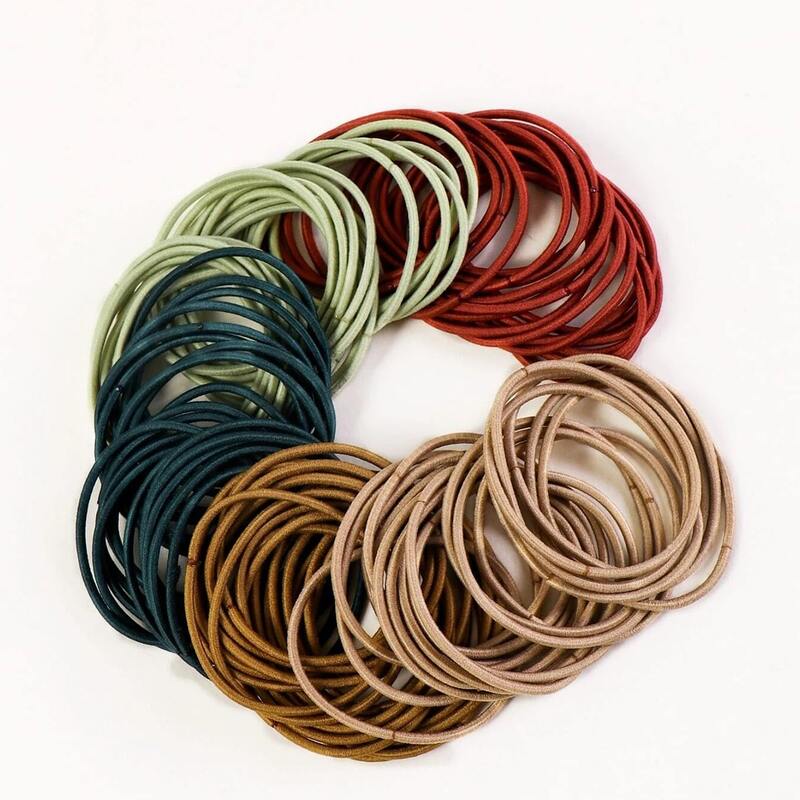 

100pcs Colorful Hair Tie, Multicolor