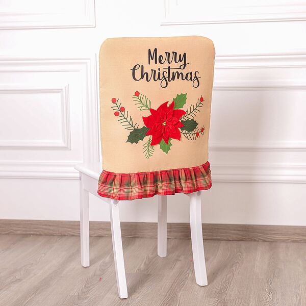 

Christmas Pattern Chair Back Cover, Multicolor